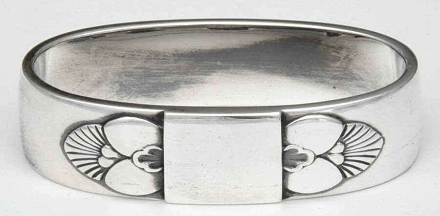 Cactus (Sterling, 1930, Hollowware) Sterling Napkin Ring by Georg Jensen (Denmark)-1