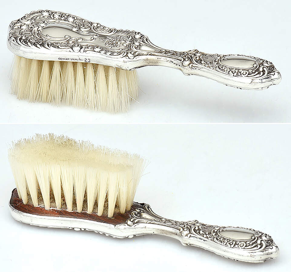 Victorian-Chased (Sterling, Hollowware) Baby Brush by Gorham Silver-1