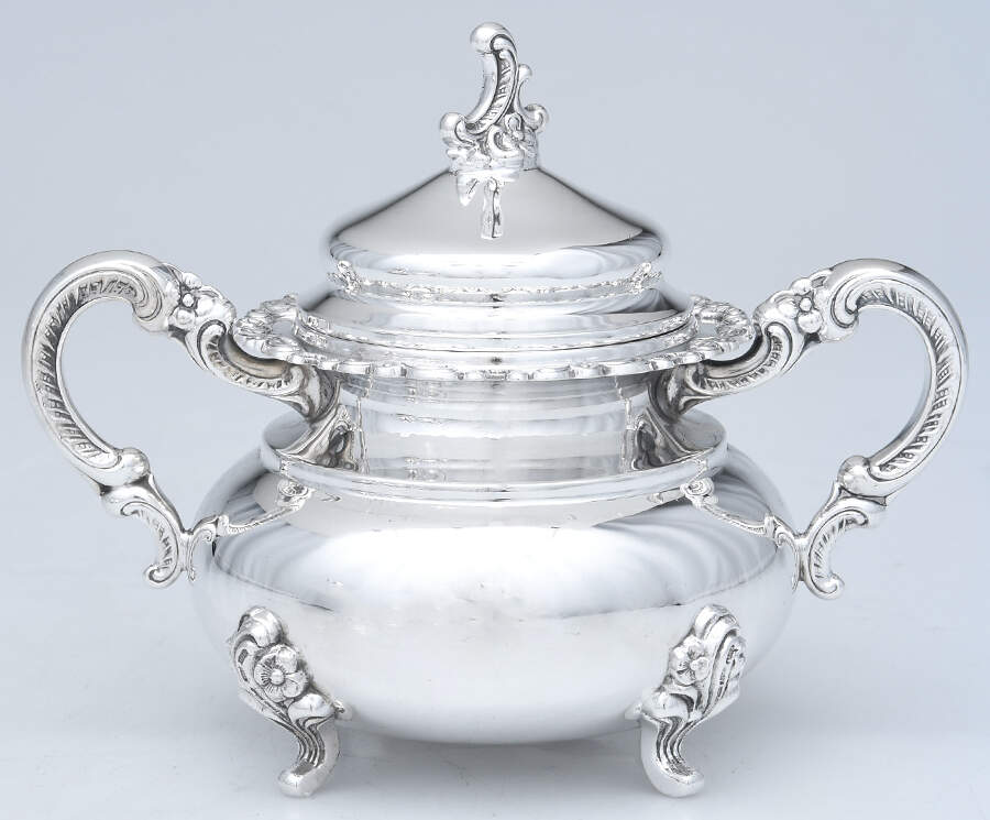 GAK2 (Sterling, Hollowware) Sugar Bowl & Lid by Gayer & Krauss-1