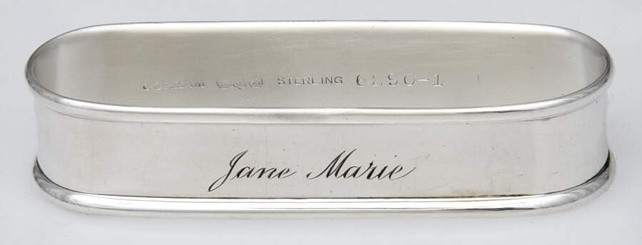 6290 (Sterling, Hollowware) Oblong Napkin Ring by Gorham Silver-1