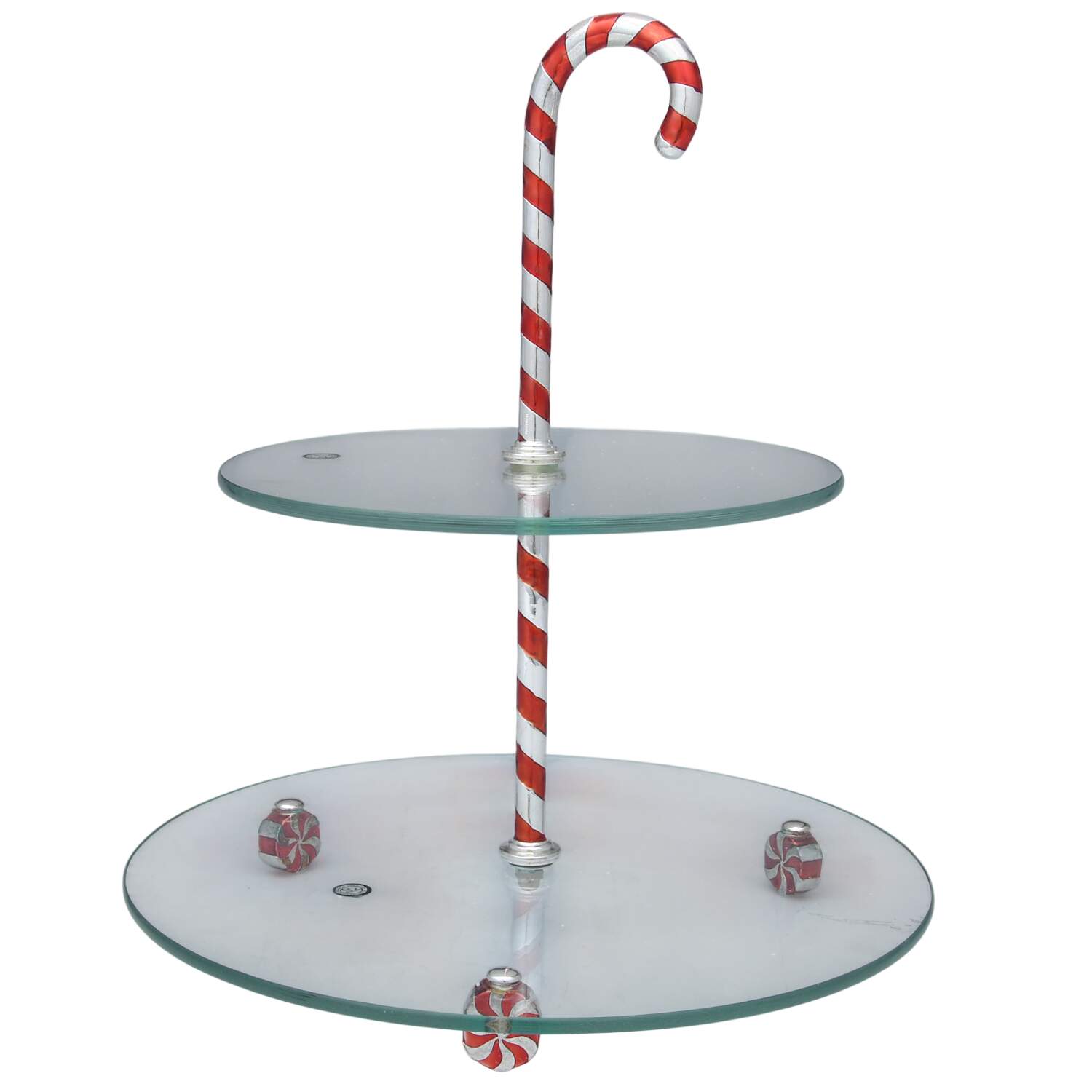 Candy Cane (Silverplate, Hollowware) 2 Tier Serving Tray by Godinger-1