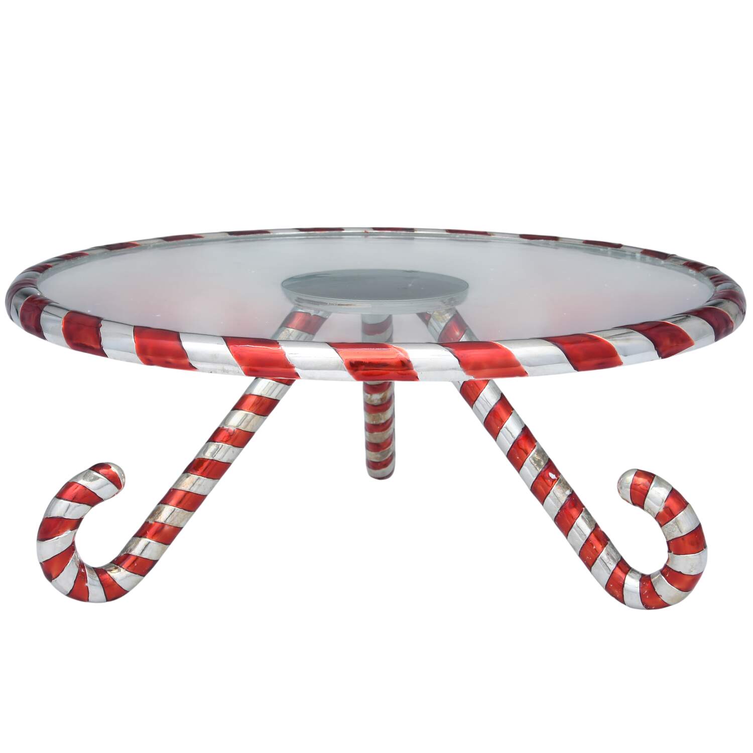 Candy Cane (Silverplate, Hollowware) Silverplate Cake Stand by Godinger-1