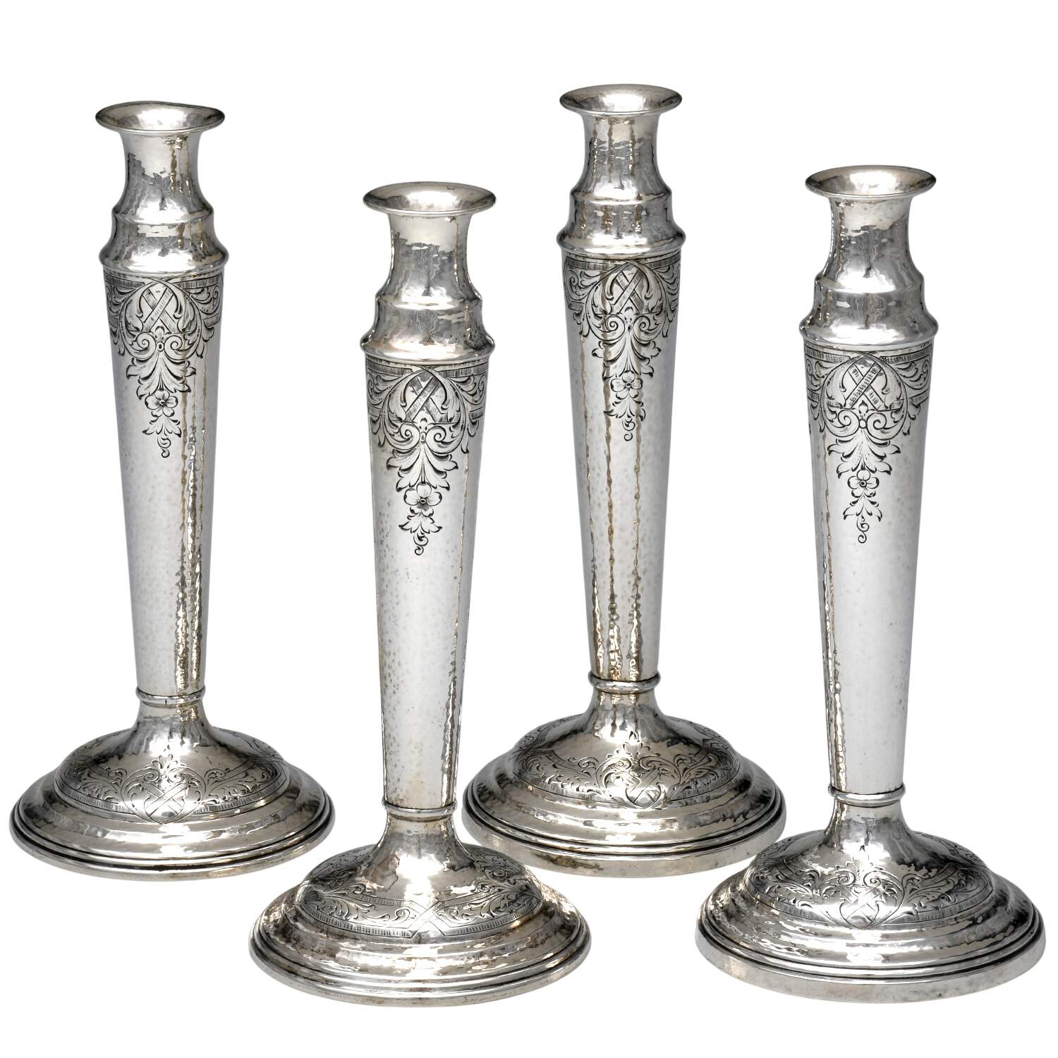 1317A (Sterling, Hollowware) Weighted Candlestick - Set of 4 by Gorham Silver-1