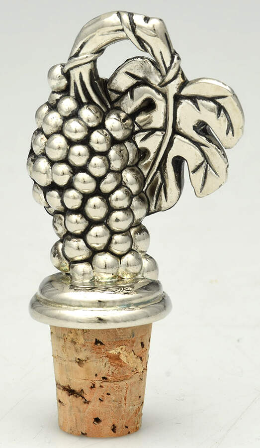 Grape (Silverplate, Hollowware) Wine Stopper by Godinger-1