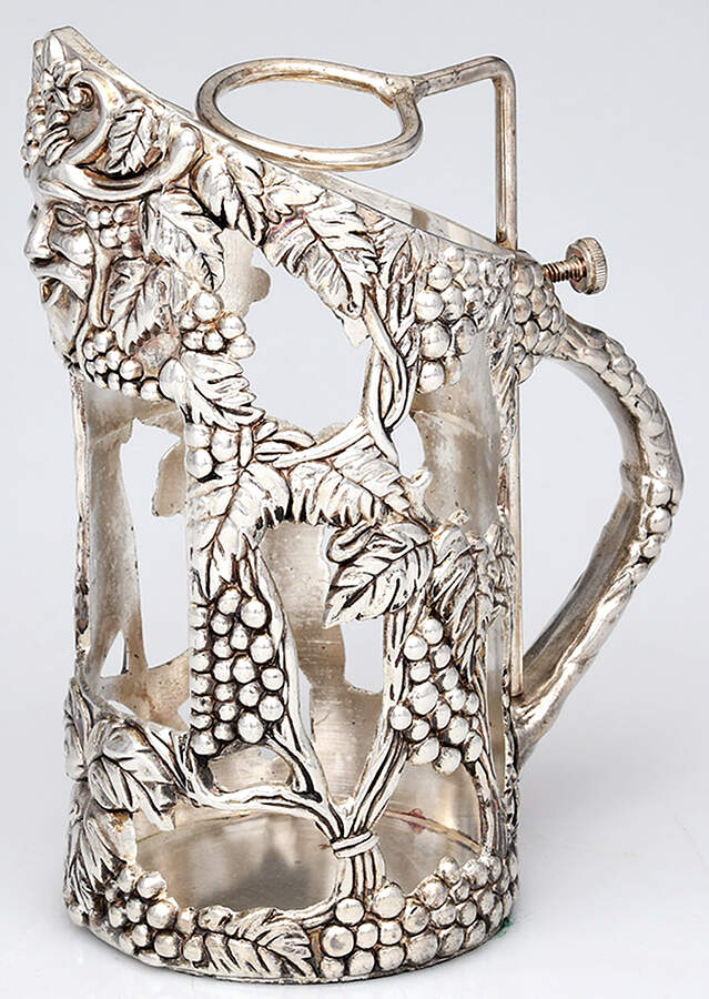 Grape (Silverplate, Hollowware) Wine Bottle Holder by Godinger-1