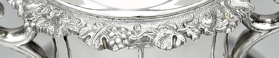 GDS1 (Silverplate, Hollowware) Samovar with attached Stand and Burner by Goldfeder Silver Co-5
