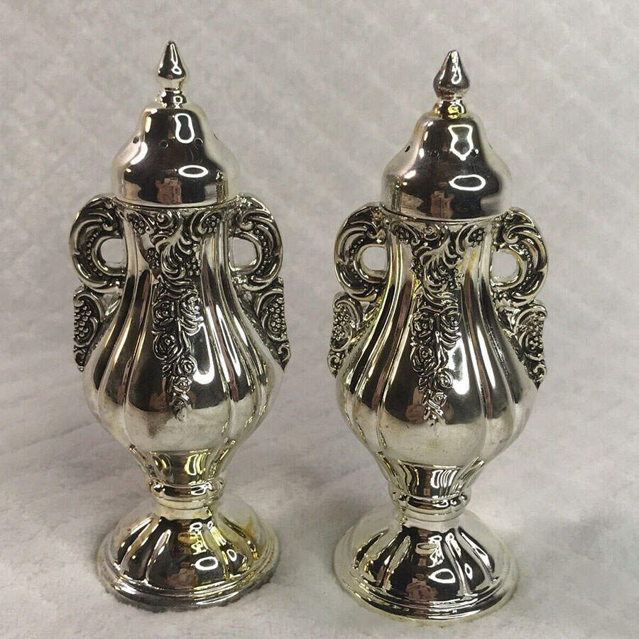 Baroque (Silverplate, Hollowware) Salt & Pepper Set by Godinger-1