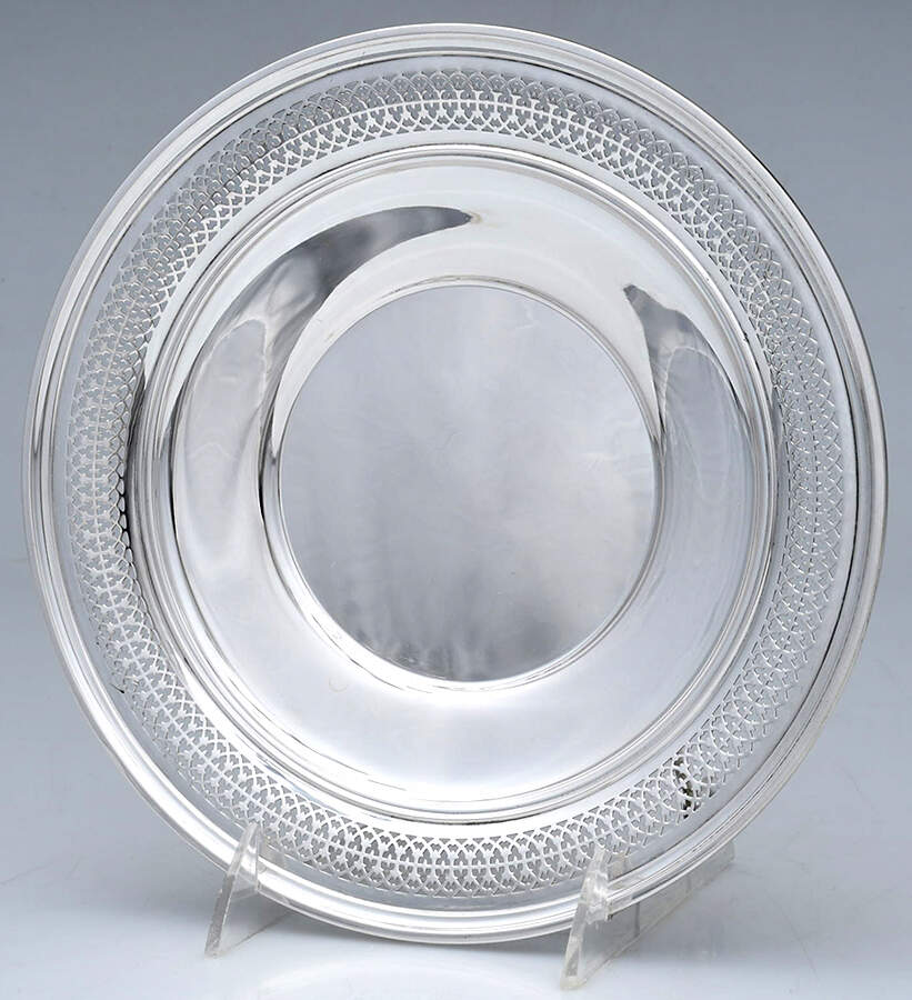 258 (Sterling, Hollowware) 9" Sandwich Plate by Gorham Silver-1