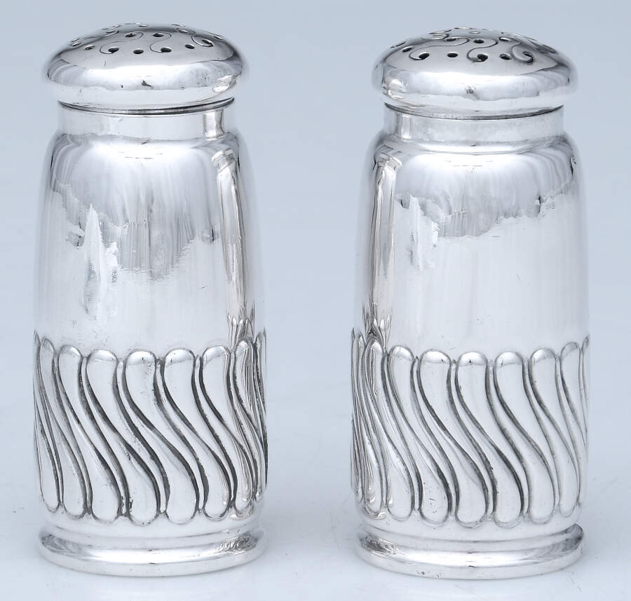 Colonial (Sterling, 1885, Hollowware) Salt and Pepper Set by Gorham Silver-1