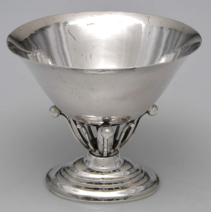 17a (Sterling, Hollowware) Medium Compote by Georg Jensen (Denmark)-1