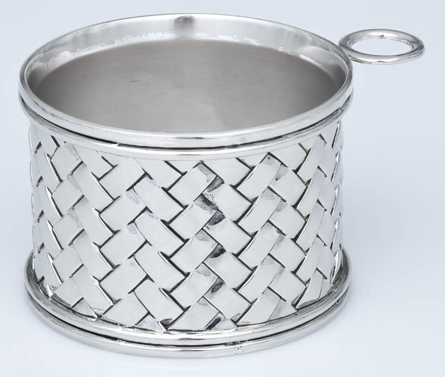 Weave (Silverplate, Hollowware) Wine Bottle Holder by Godinger-1