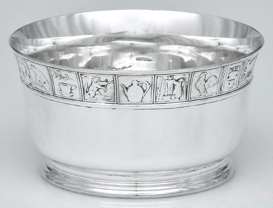 Nursery Rhyme (Sterling, Hollowware) Child's Bowl by Gorham Silver-1