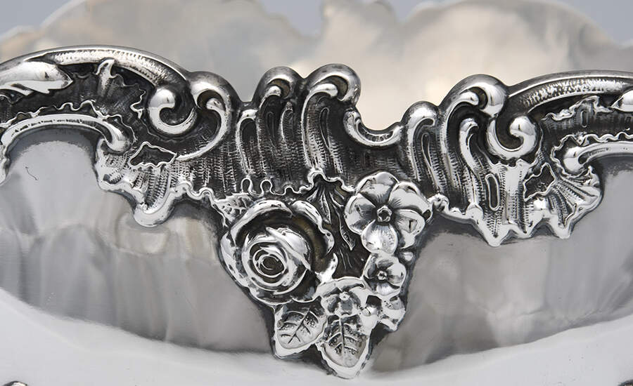 222 (Sterling, Hollowware) Oval Footed Sterling Centerpiece by Gorham Silver-3