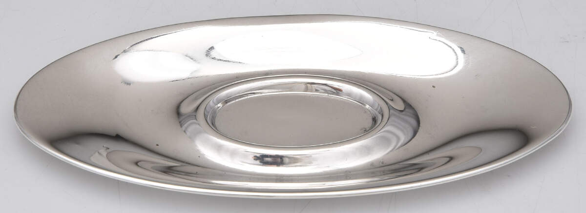 A1000 (Sterling, Hollowware) Miniature Sauce Boat Underplate by Gorham Silver-1