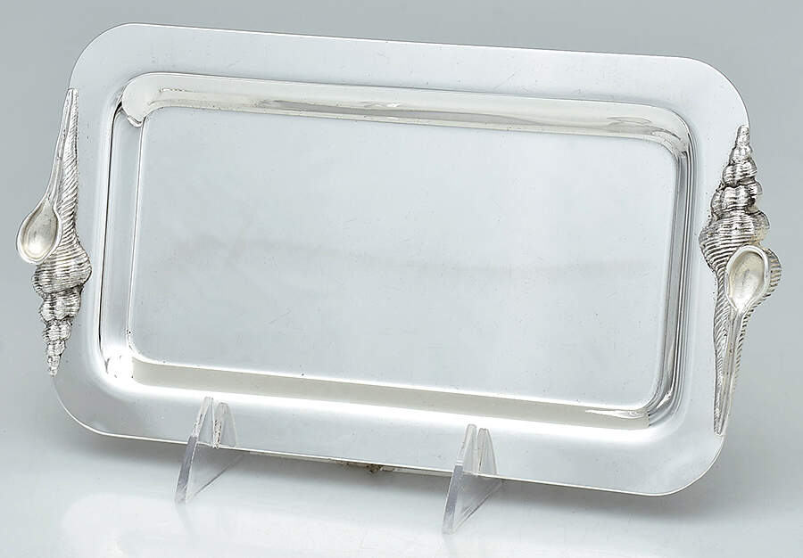 YC2138 (Silverplate, Hollowware) Tray for Mini Creamer and Sugar Set by Gorham Silver-1