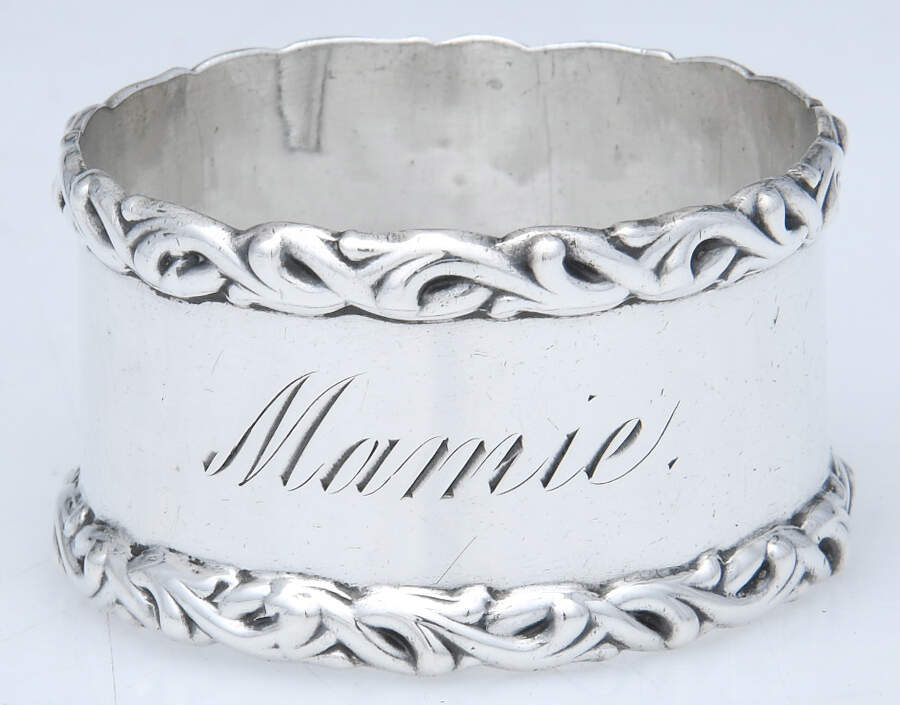 5652 (Sterling, Hollowware) Napkin Ring by George W Shiebler-1