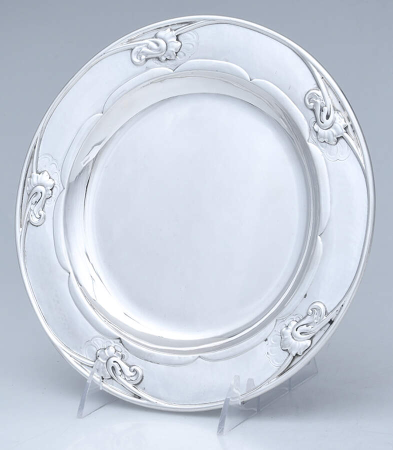 232A Sterling Luncheon Plate by Georg Jensen (Denmark)-1