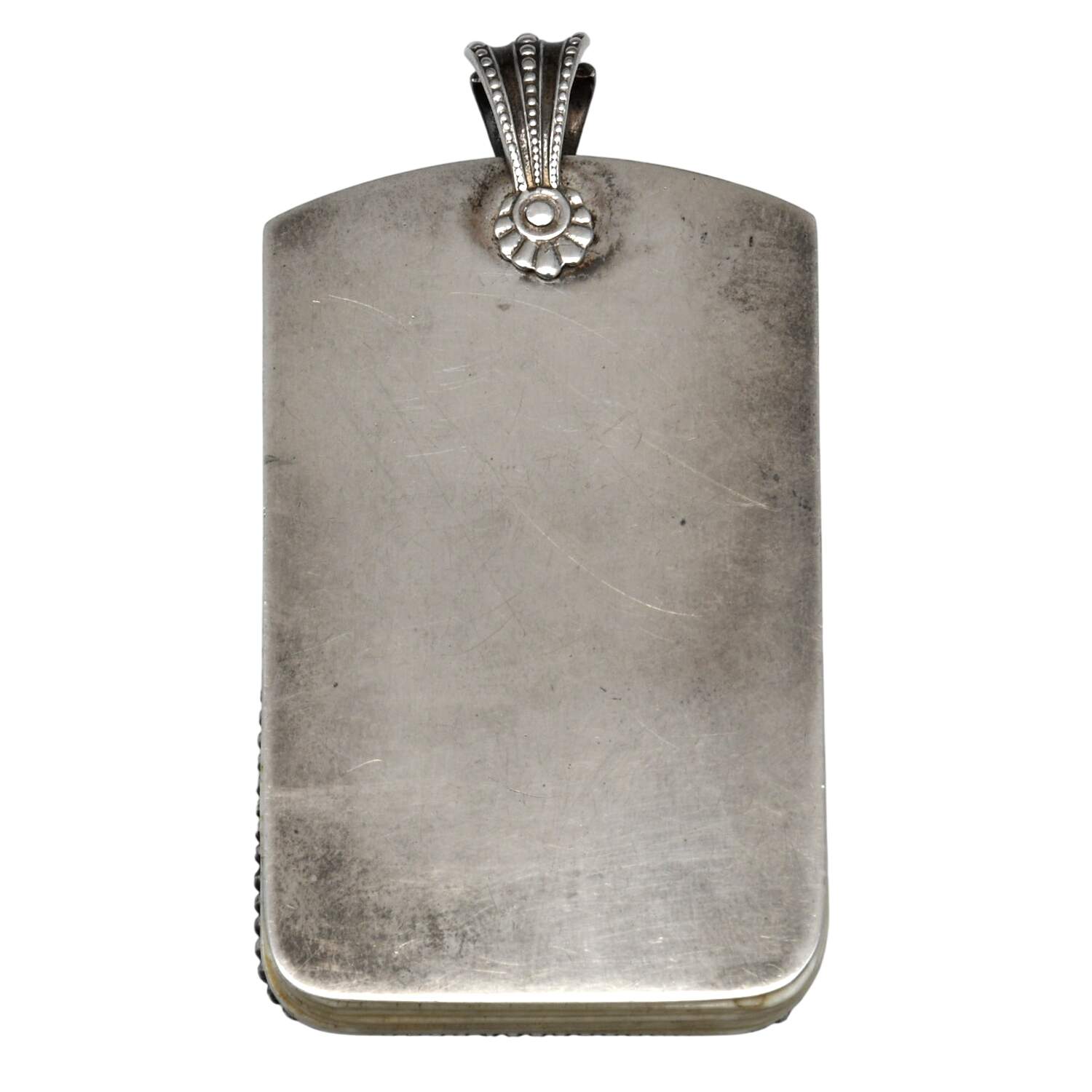 34 (Sterling, Hollowware) Chatelaine Day Calendar Weighted by George W Shiebler-4