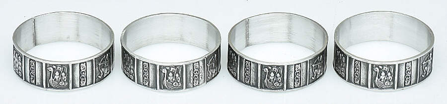 Kongetinn (Pewter, Hollowware) Napkin Ring - Set of 4 by Hardanger-1