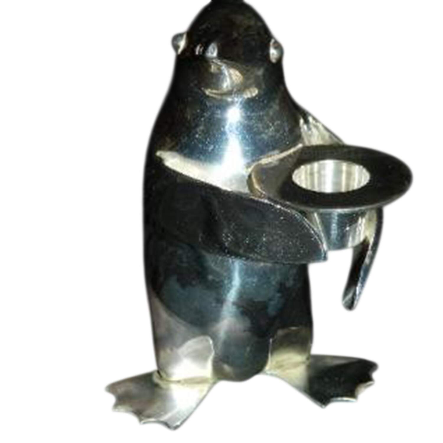1936 Penquin Shaker (Stainless, Hollowware) Taper Candleholder by Restoration Hardware-1
