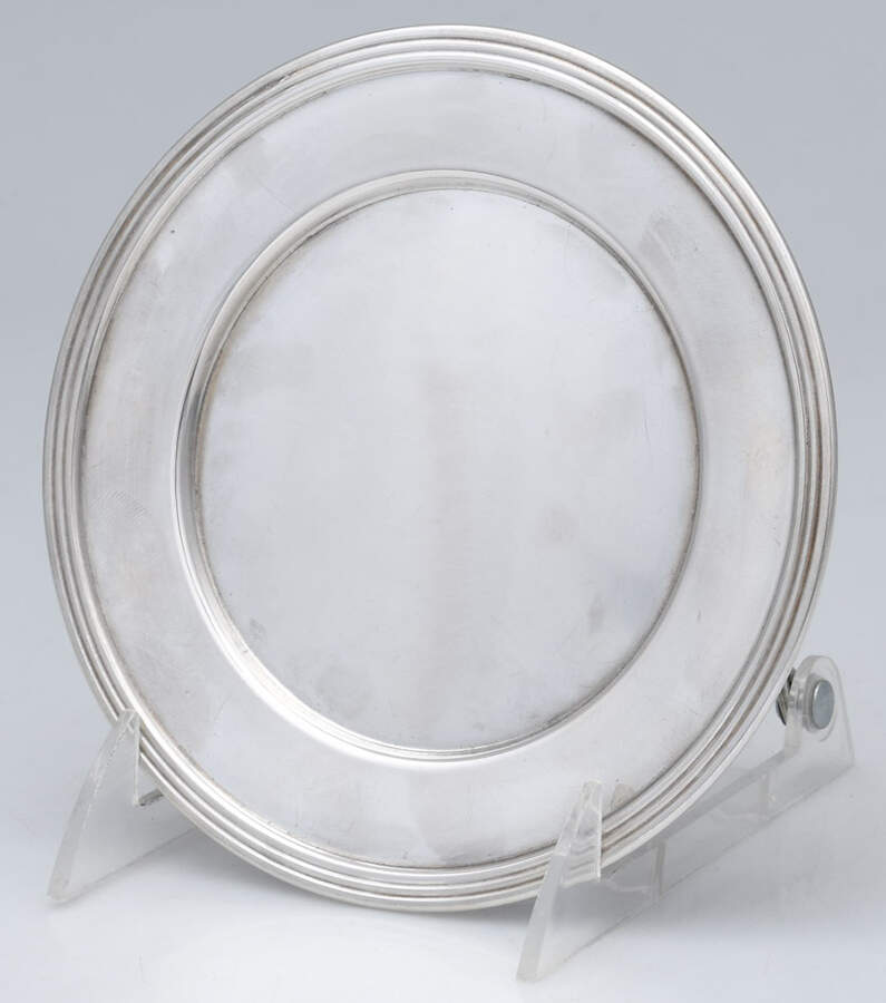 226 (Sterling, Hollowware) Bread Plate by Hunt Silver Co-1