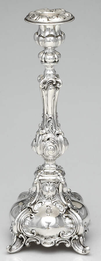 Ben Yehuda (Sterling, Hollowware) 13" Candlestick with Bobeche by Hazorfim-Israel-1
