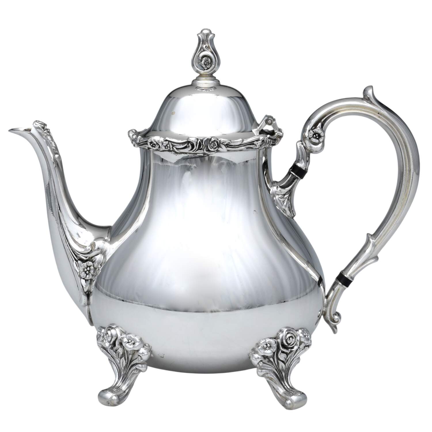 American Rose (Silverplate, Holloware) Teapot by International Silver-1