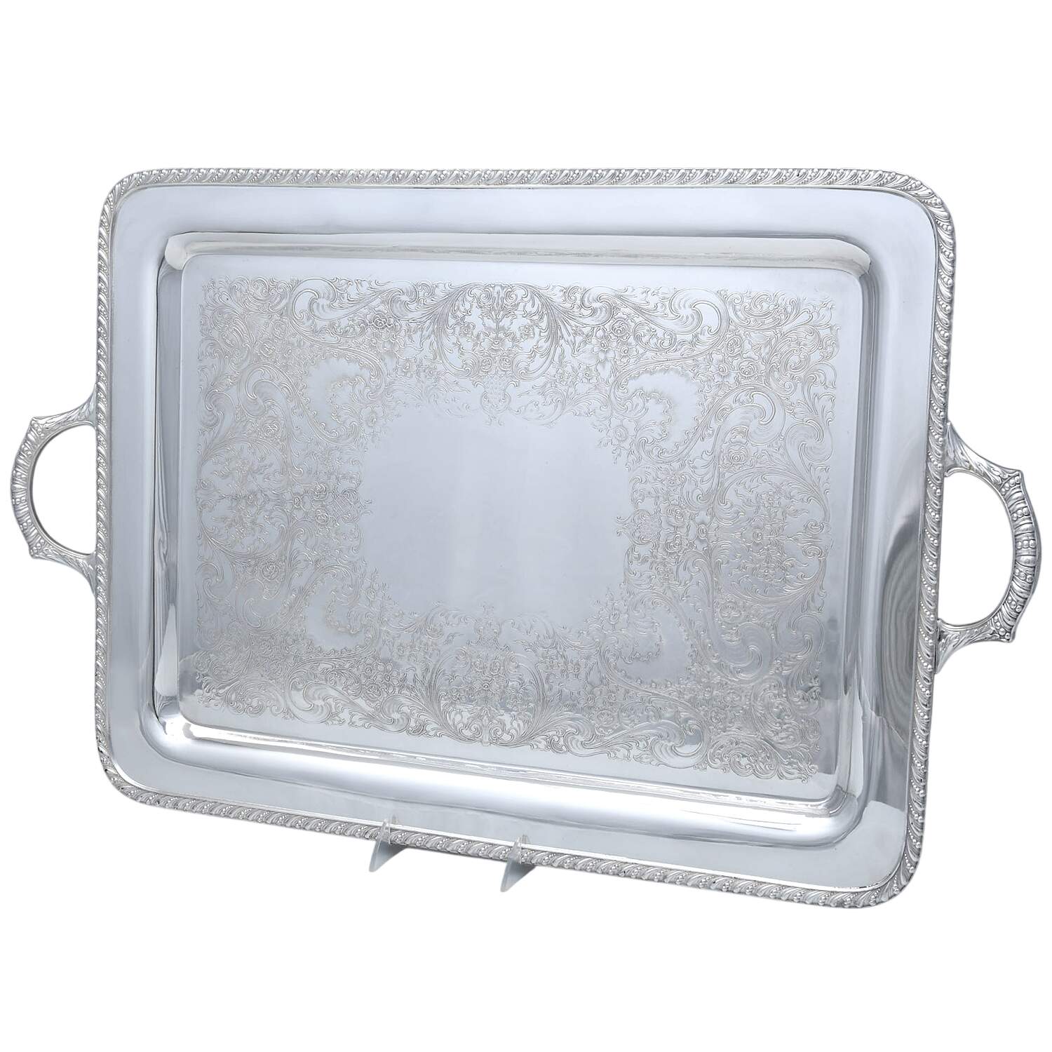 Avon (Silverplate, Hollowware) Large Silverplate Waiter Tray by International Silver-1