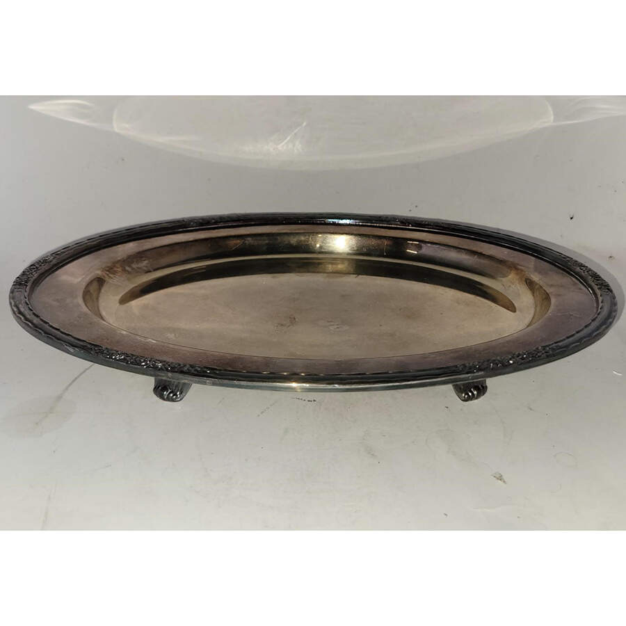 Camille (Silverplate, Hollowware) 12" 4 Toed Oval Breakfast Dish No Lid by International Silver-1