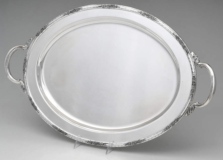 Camille (Silverplate, Hollowware) Large Silverplate Waiter Tray by International Silver-1