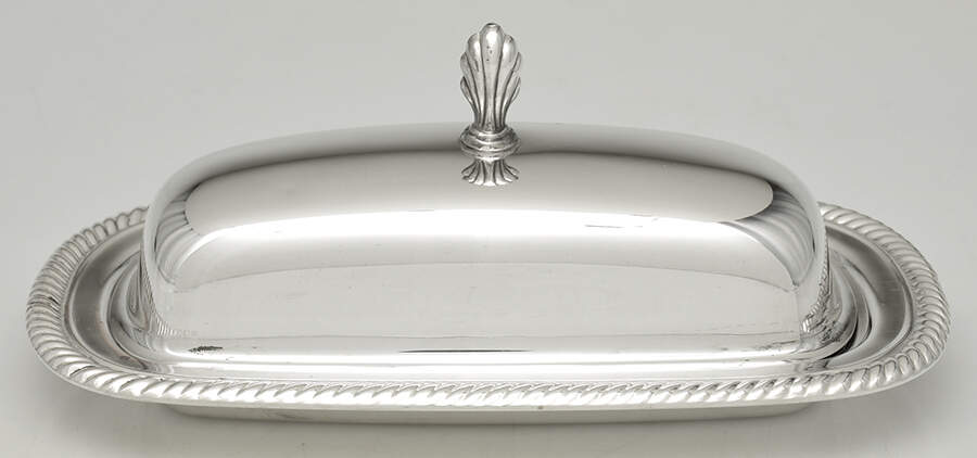 Castleton (Silverplate, Hollowware) 1/4 Pound Covered Butter by International Silver-1