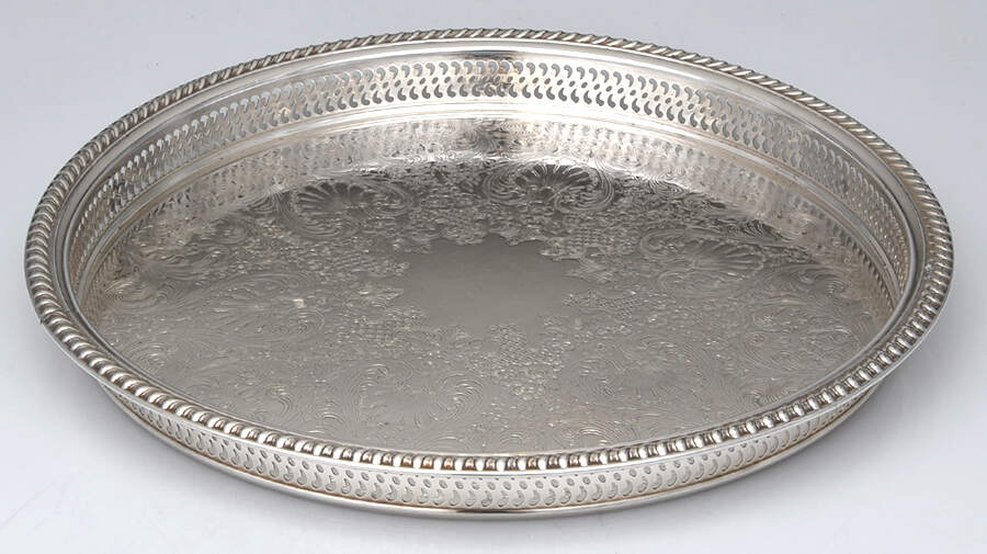 Castleton (Silverplate, Hollowware) 15" Gallery Tray by International Silver-1