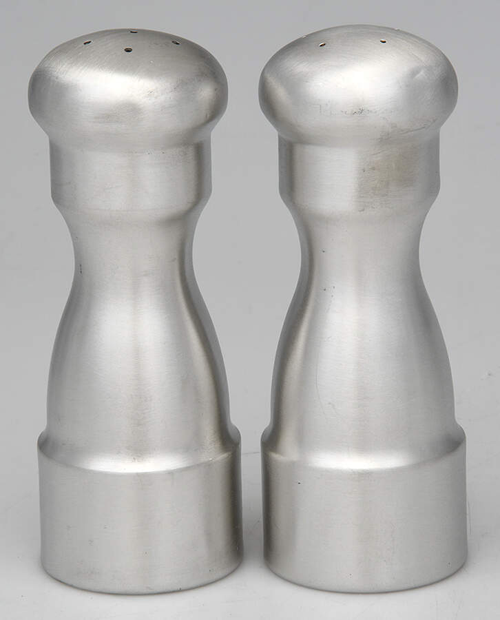 Pewter Hollowware Salt and Pepper Set by International Silver-1