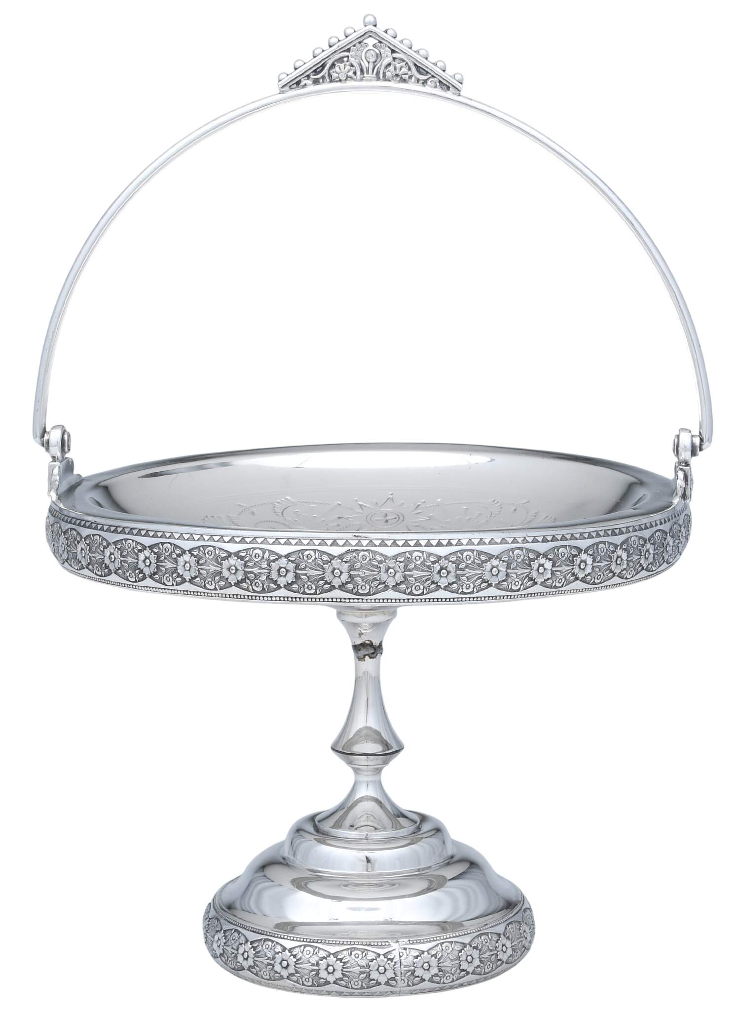 Silverplate Hollowware Footed Handled Cake Basket by International Silver-1