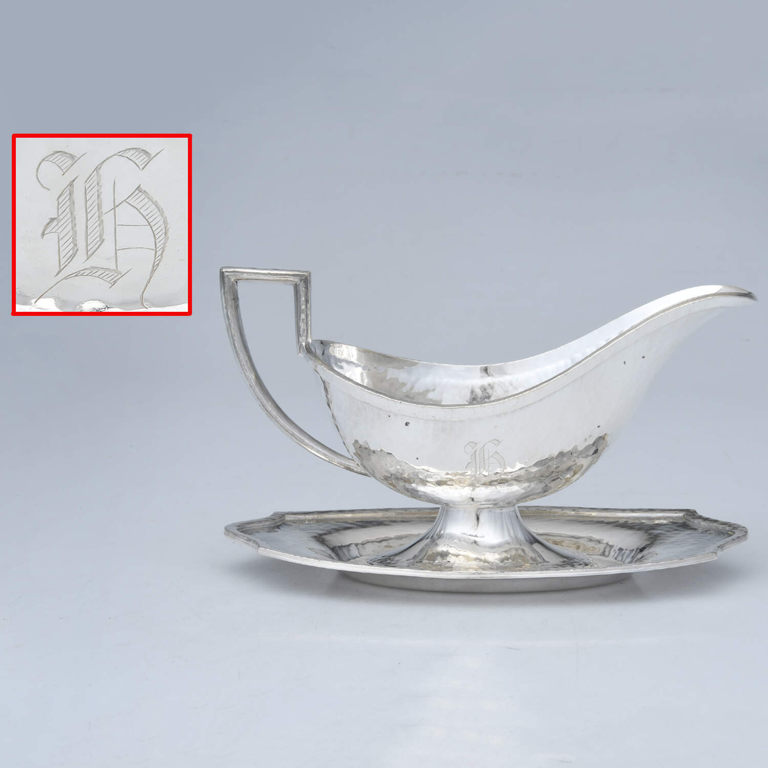 Silverplate Hollowware Plated Gravy Boat & Underplate by International Silver-1