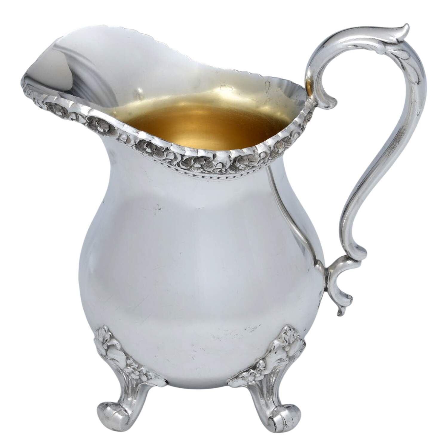 Du Barry-Floral Border (Silver, Hollowware, Wbswcx) Creamer by International Silver-1