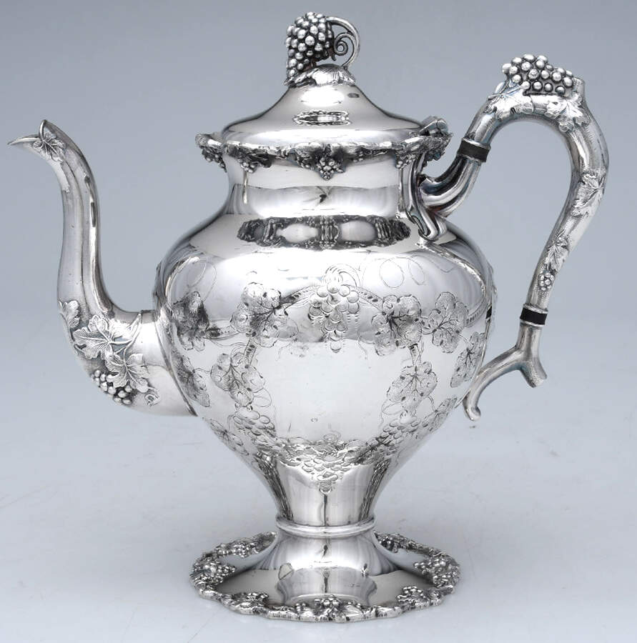 Vintage-Chased (Silverplate, Hollowware) Teapot by International Silver-1