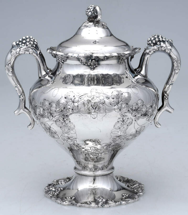 Vintage-Chased (Silverplate, Hollowware) Sugar Bowl & Lid by International Silver-1