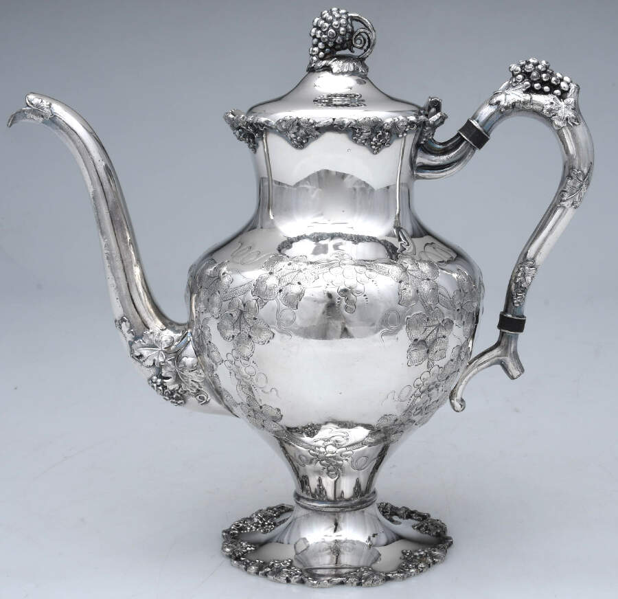 Vintage-Chased (Silverplate, Hollowware) Silverplate Coffee Pot by International Silver-1