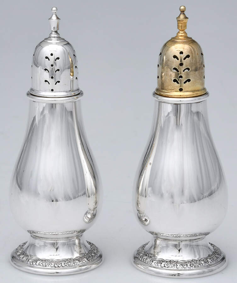 Prelude-Plain (Sterling Hollowware) Salt and Pepper Set by International Silver-1