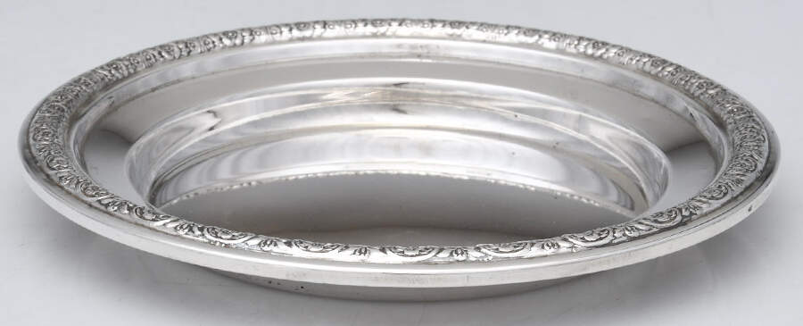 Prelude-Plain (Sterling Hollowware) Sterling Round Covered Butter No Lid by International Silver-1