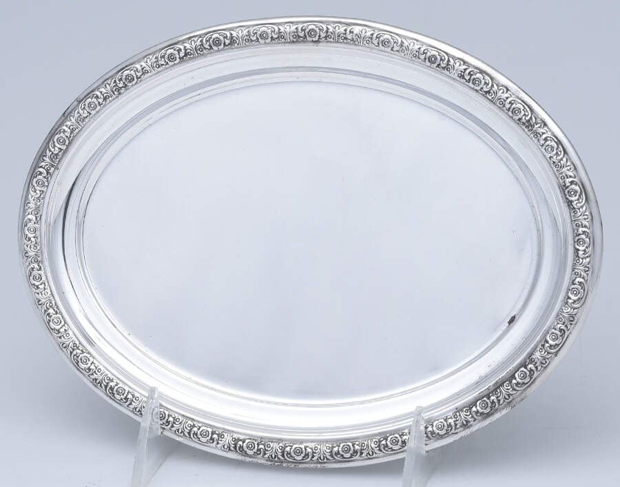 Prelude-Plain (Sterling Hollowware) Tray for Mini Creamer & Open Sugar Set by International Silver-1