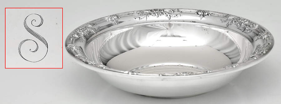 Wild Rose-New (Sterling, 1948, New, Hollowware) 6" Bon Bon Bowl by International Silver-1