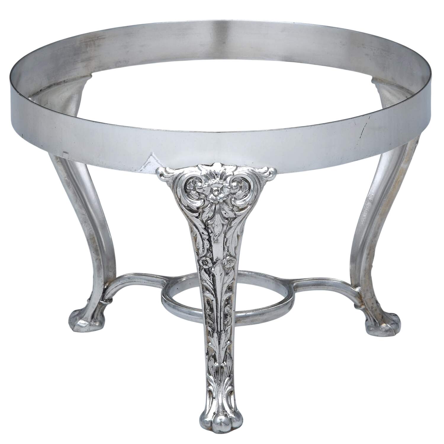 Victorian Rose (Silverplate, Hollowware) Stand for Chafing Dish by International Silver-1