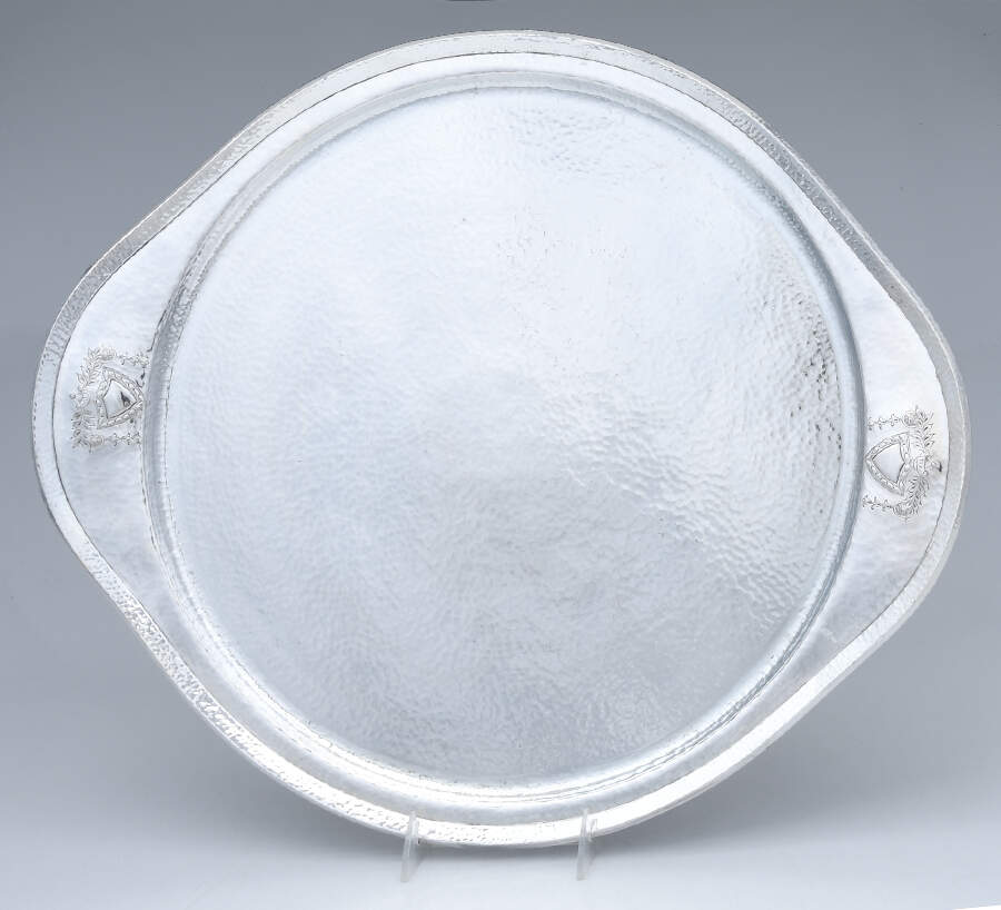 Heraldic (Silverplate, Hollowware) Round Tray For Punch Bowl by International Silver-1