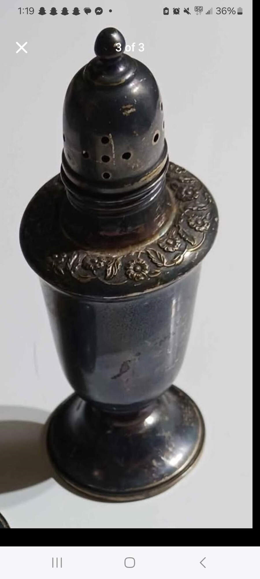 Springtime (Sterling, 1935, Hollowware) Weighted Salt Shaker by International Silver-1