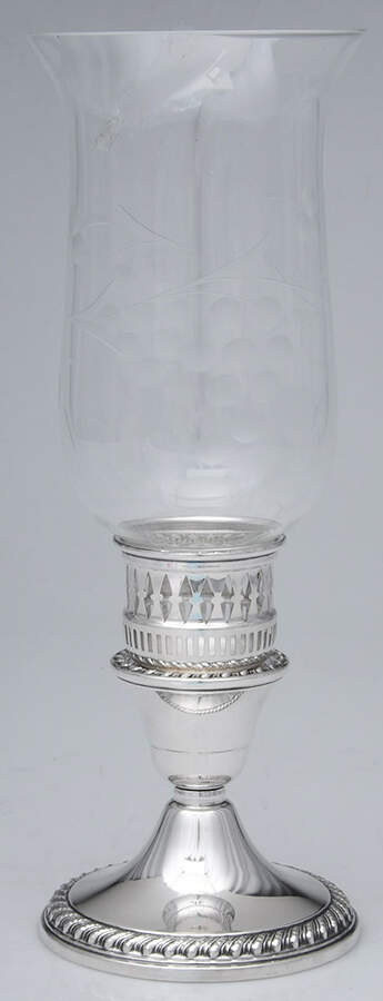 1901 (Sterling, Hollowware) Hurricane Lamp and Globe by International Silver-1