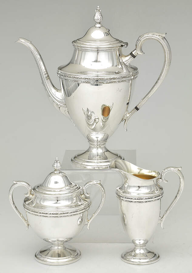 Exquisite (Silverplate, Hollowware) (3 Pc) Coffee Set (PCP,PCR,PSU) by International Silver-1
