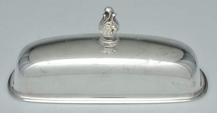 Wellington (Silverplate, Hollowware, Floral&Scroll) Lid for 1/4 Pound Butter by International Silver-1
