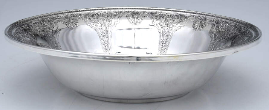 Persian (Sterling, Hollowware) Medium Sterling Round Vegetable Bowl by International Silver-1